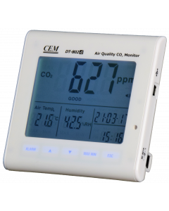 CO2 meter met luchtvochtigheid en temperatuur en data monitoring